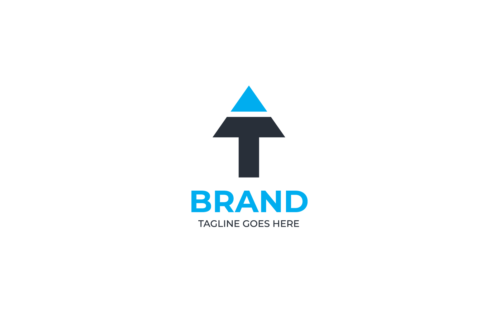 T Arrow Logo Design Template