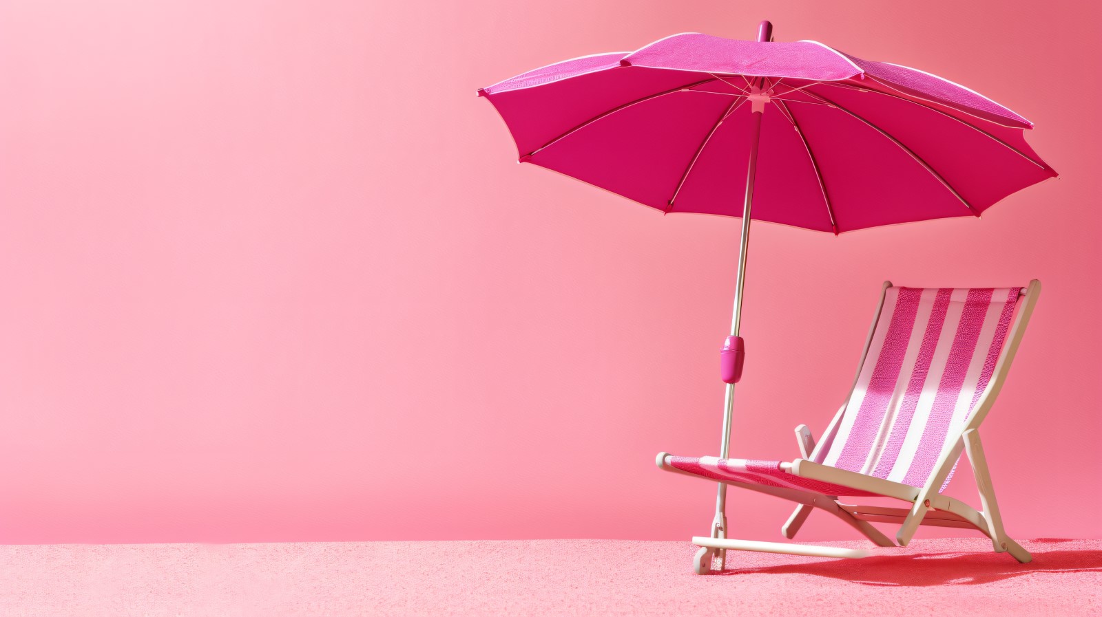 Beach summer Outdoor Beach chair with pink umbrella 344