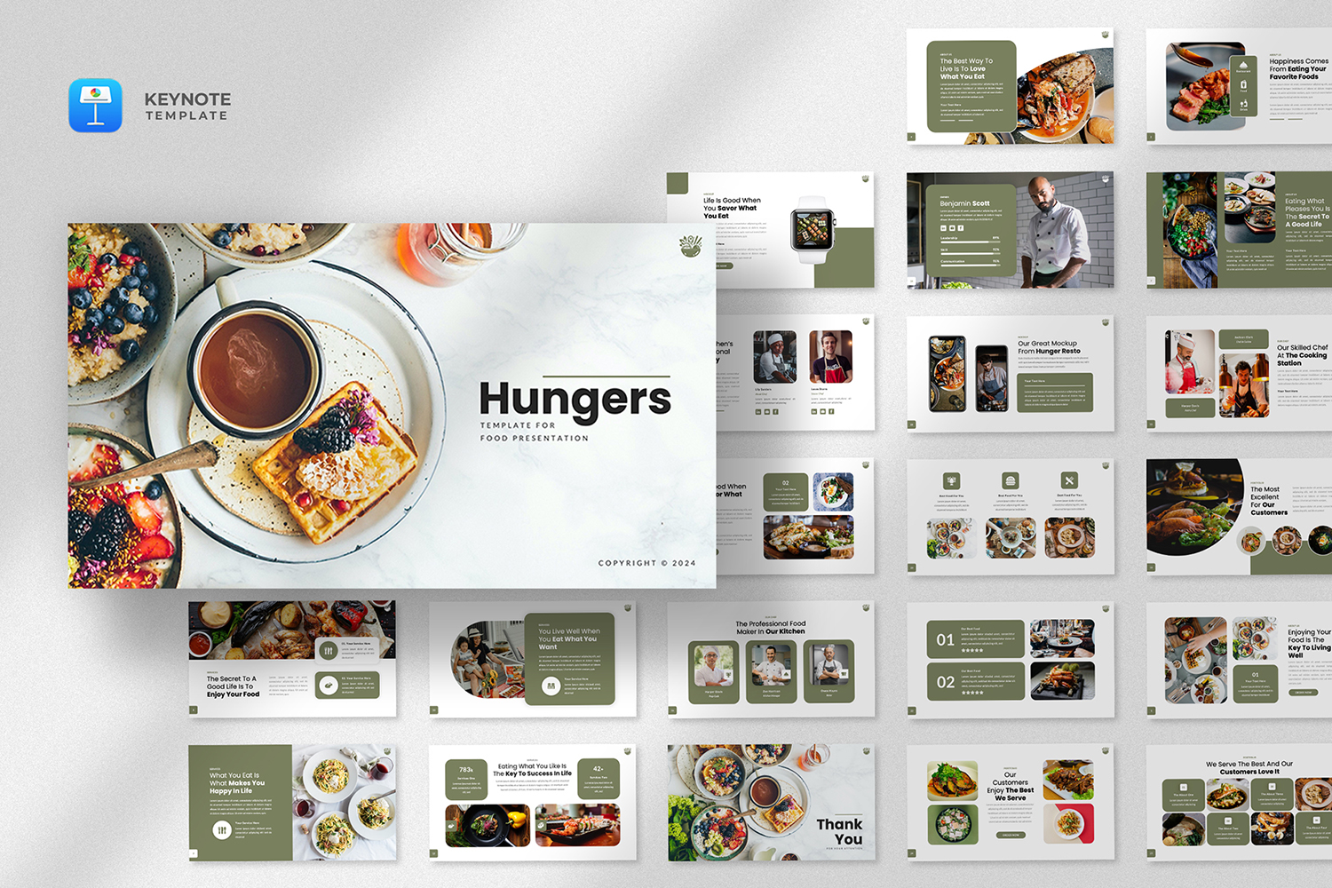 Hungers - Food & Restaurant Keynote Template