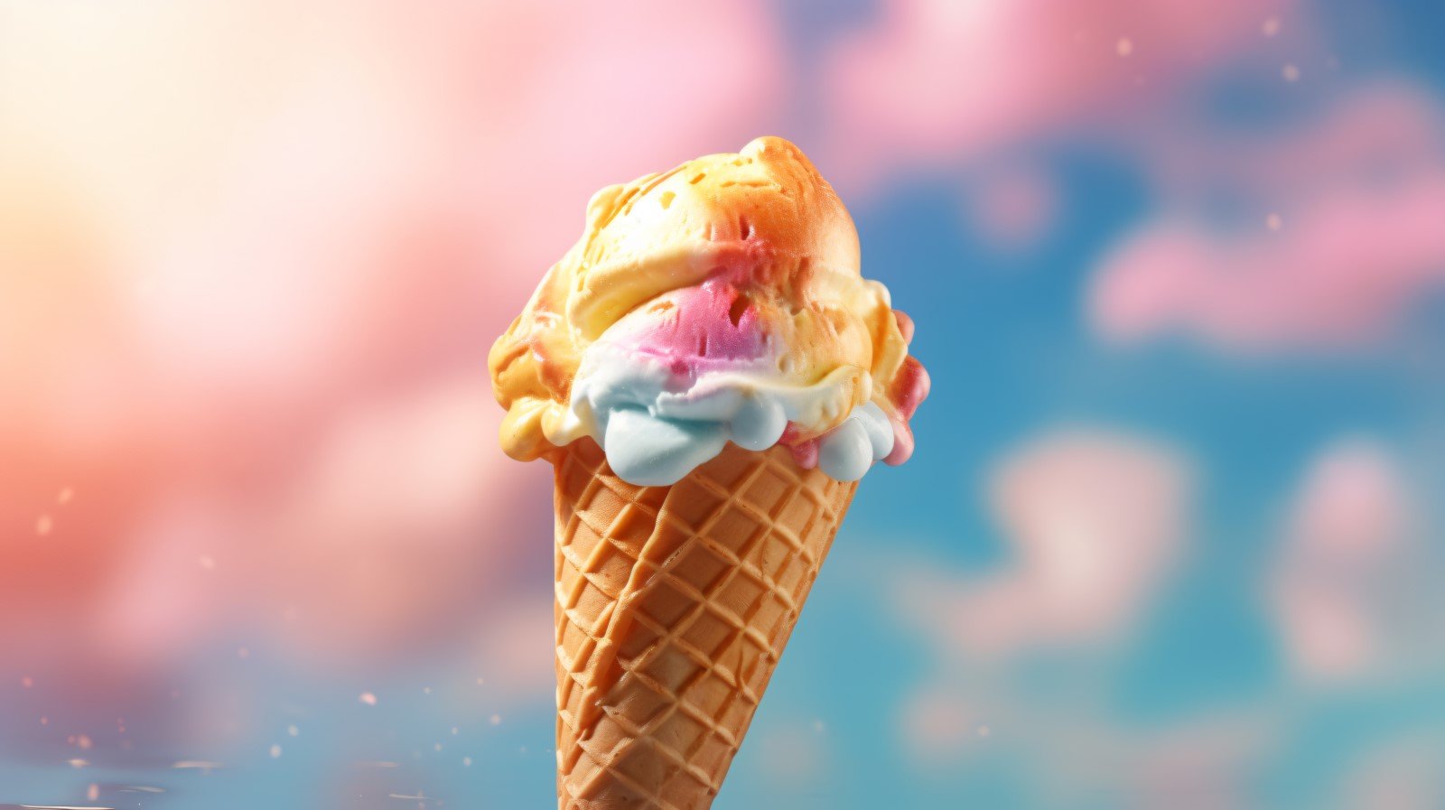 Warmth of summer desert delicious scoop of ice cream 433