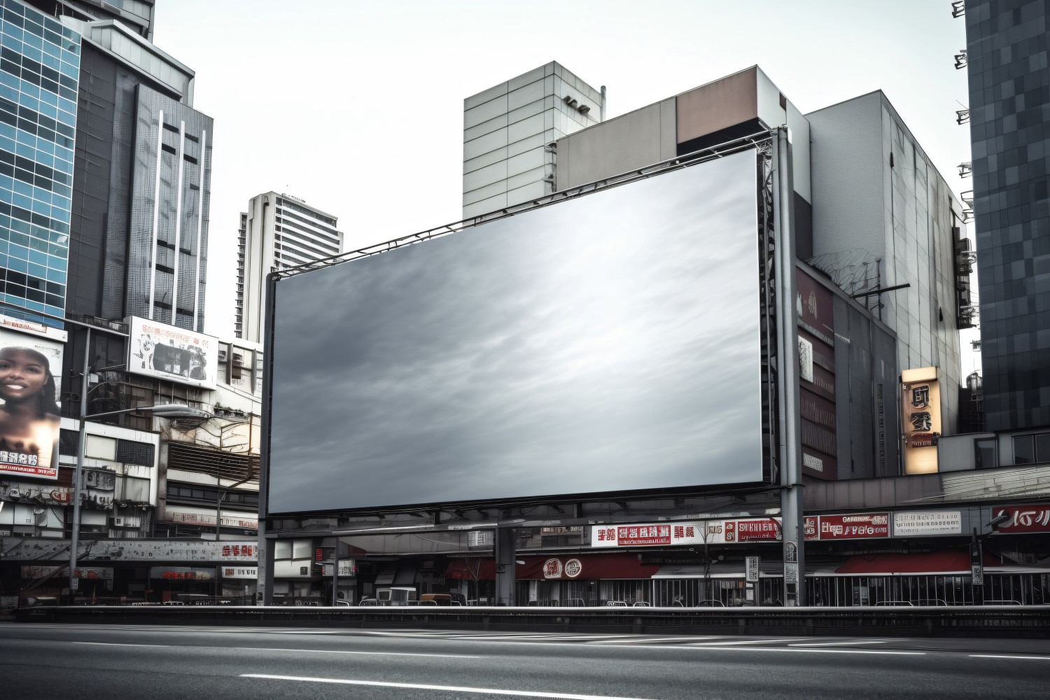 Roadside Billboard Advertisement Mockup 16