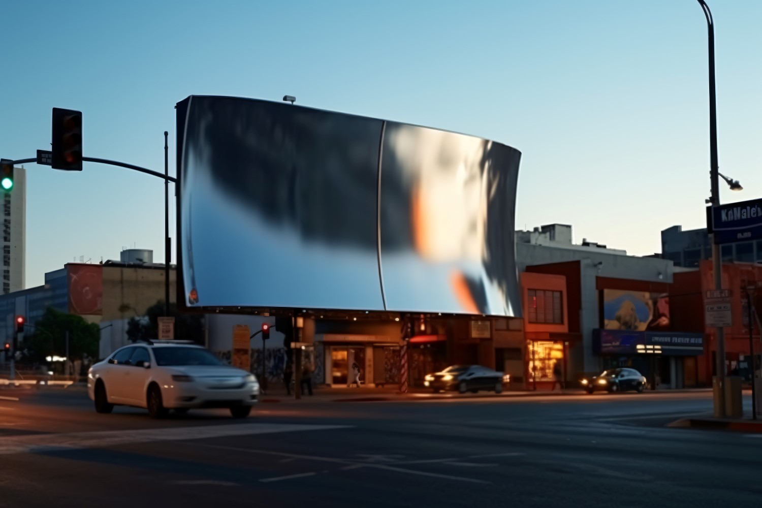 Roadside Billboard Advertisement Mockup 13