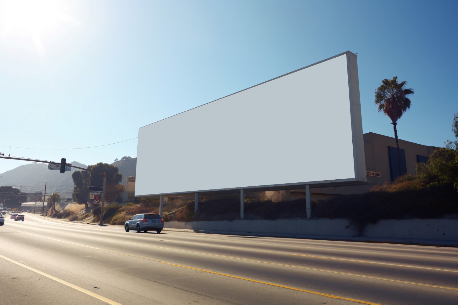 Roadside Billboard Advertisement Mockup 22