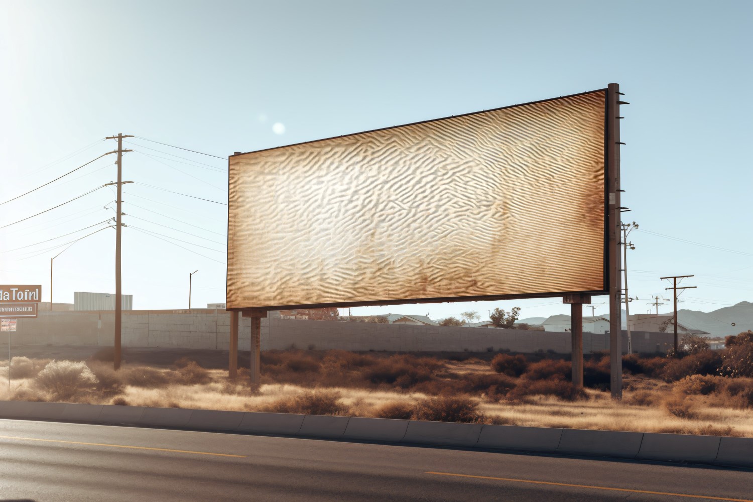 Roadside Billboard Advertisement Mockup 51