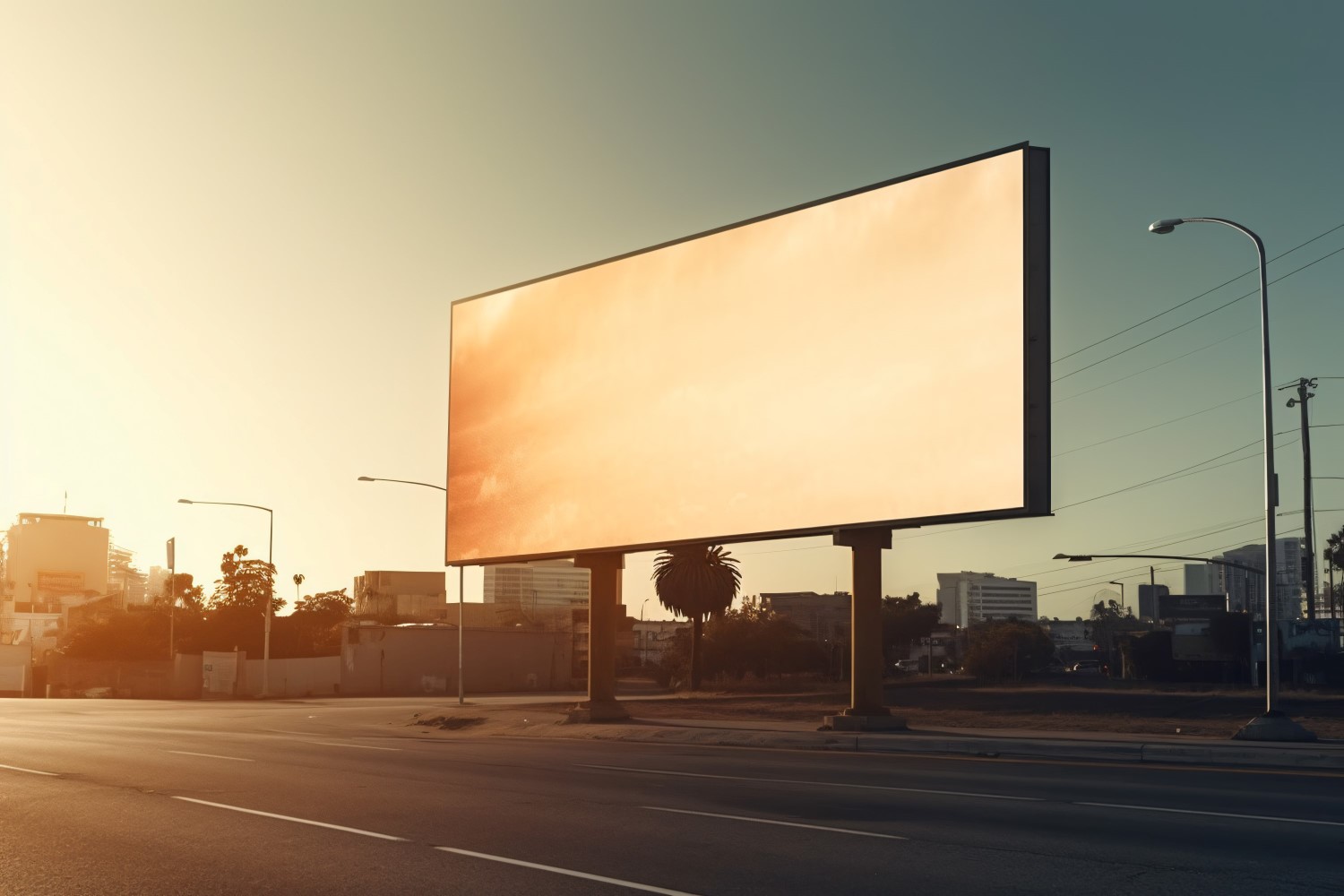 Roadside Billboard Advertisement Mockup 49