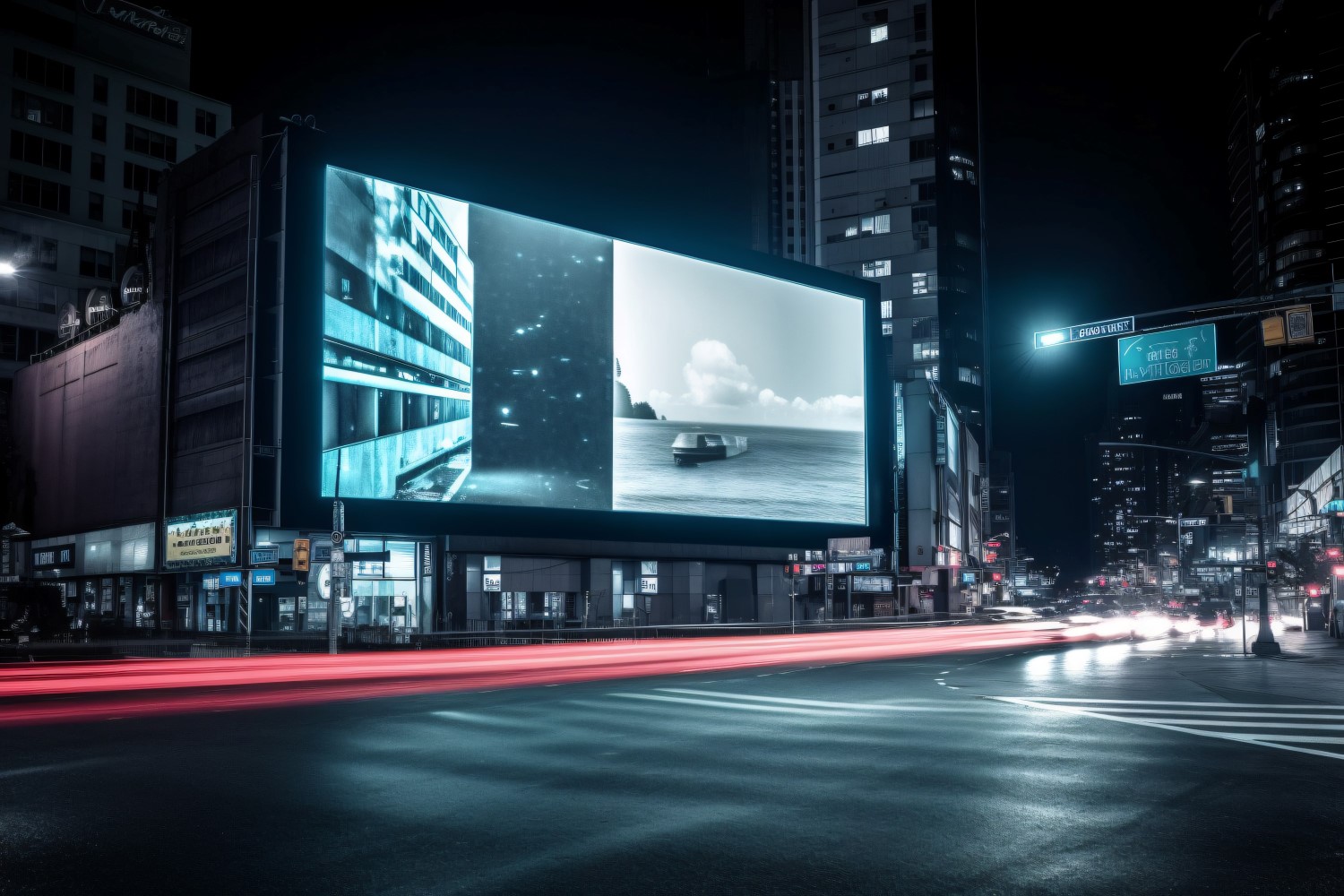 Roadside Billboard Advertisement Mockup 66