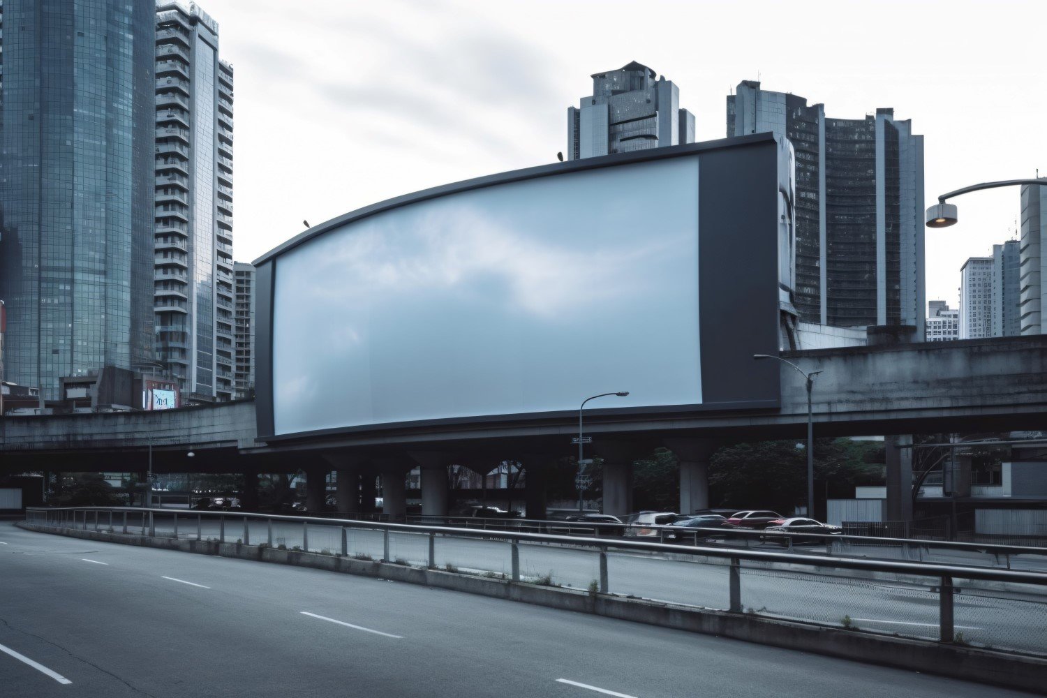 Roadside Billboard Advertisement Mockup 61