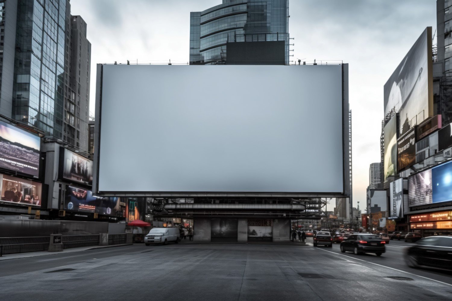 Roadside Billboard Advertisement Mockup 58