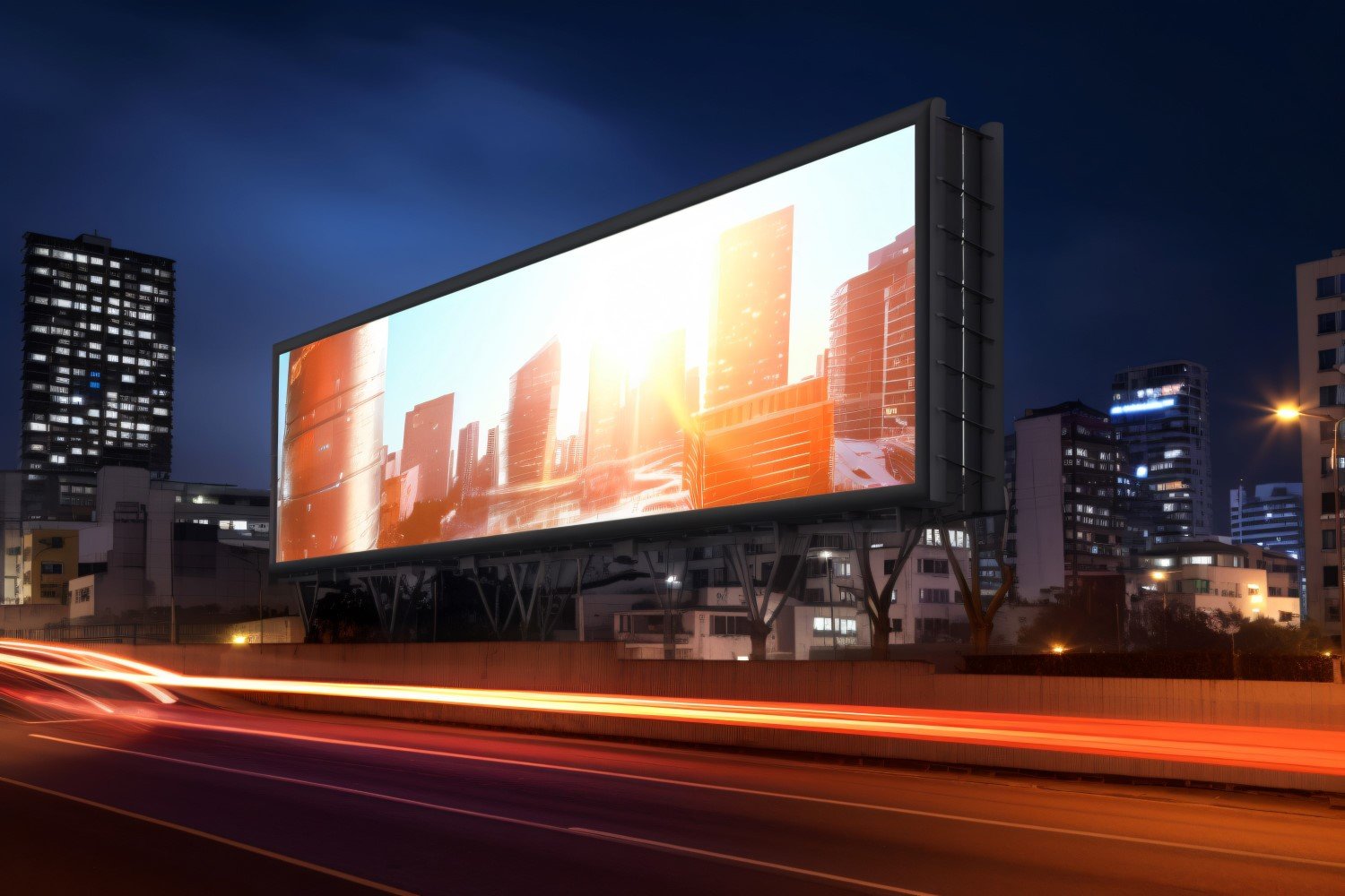 Roadside Billboard Advertisement Mockup 80