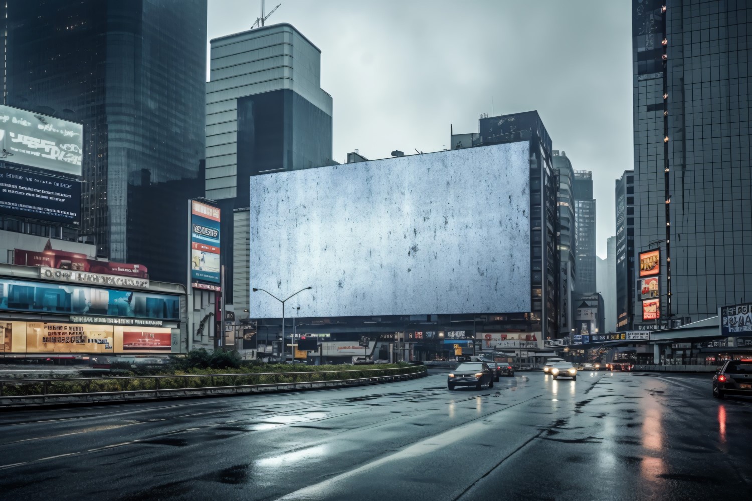 Roadside Billboard Advertisement Mockup 76