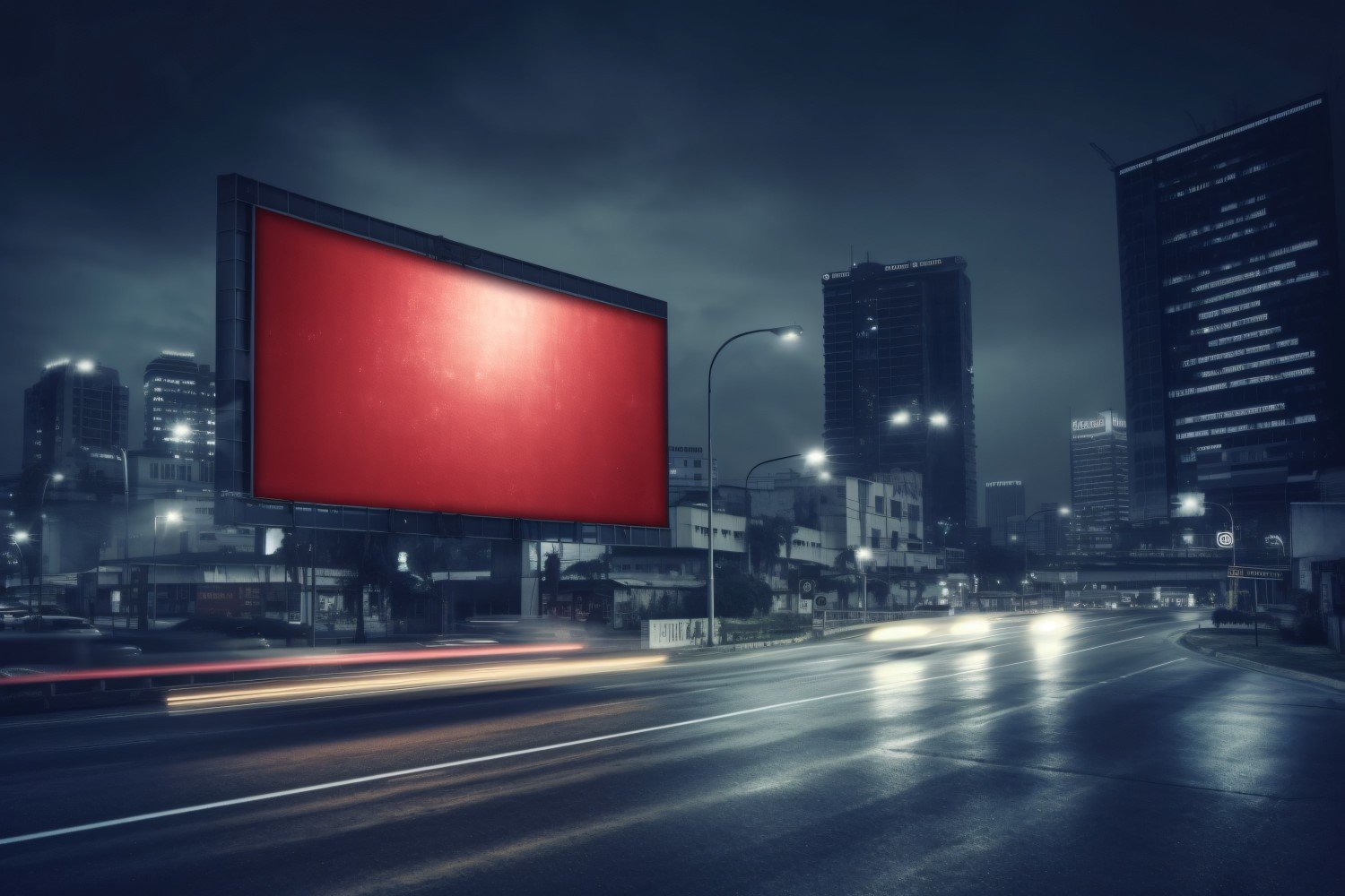 Roadside Billboard Advertisement Mockup 63