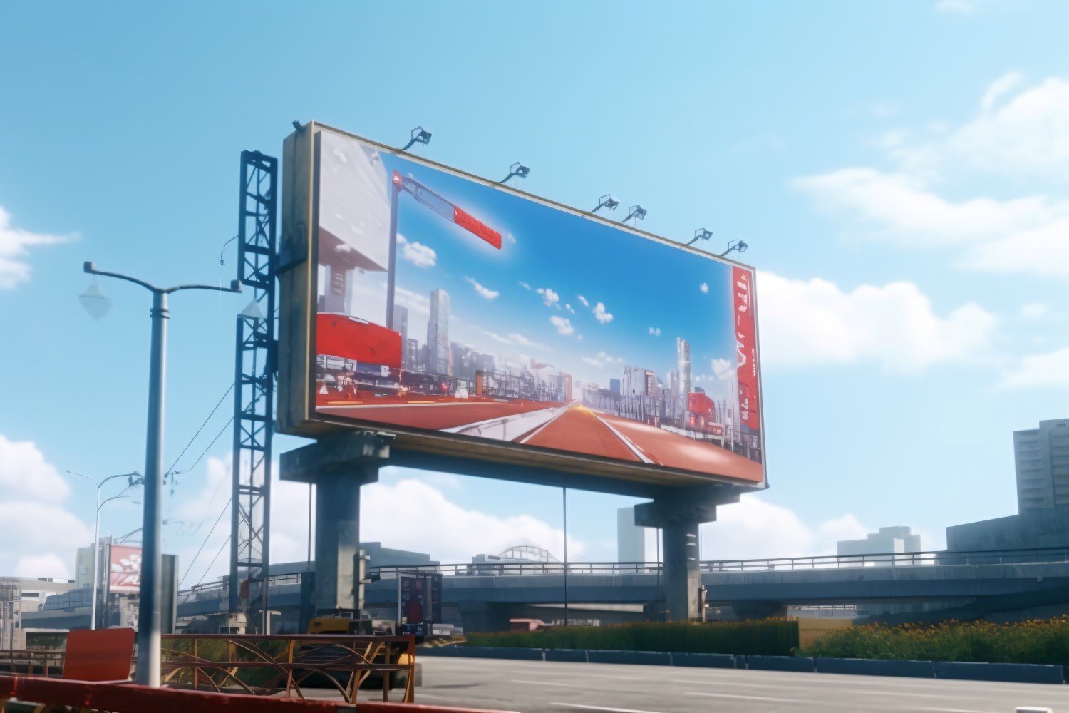 Roadside Billboard Advertisement Mockup 96