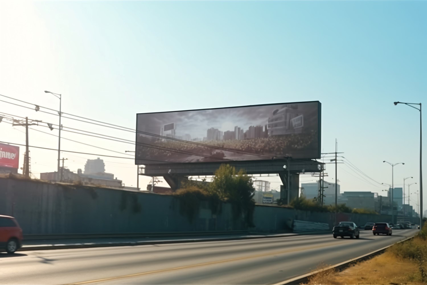 Roadside Billboard Advertisement Mockup 94