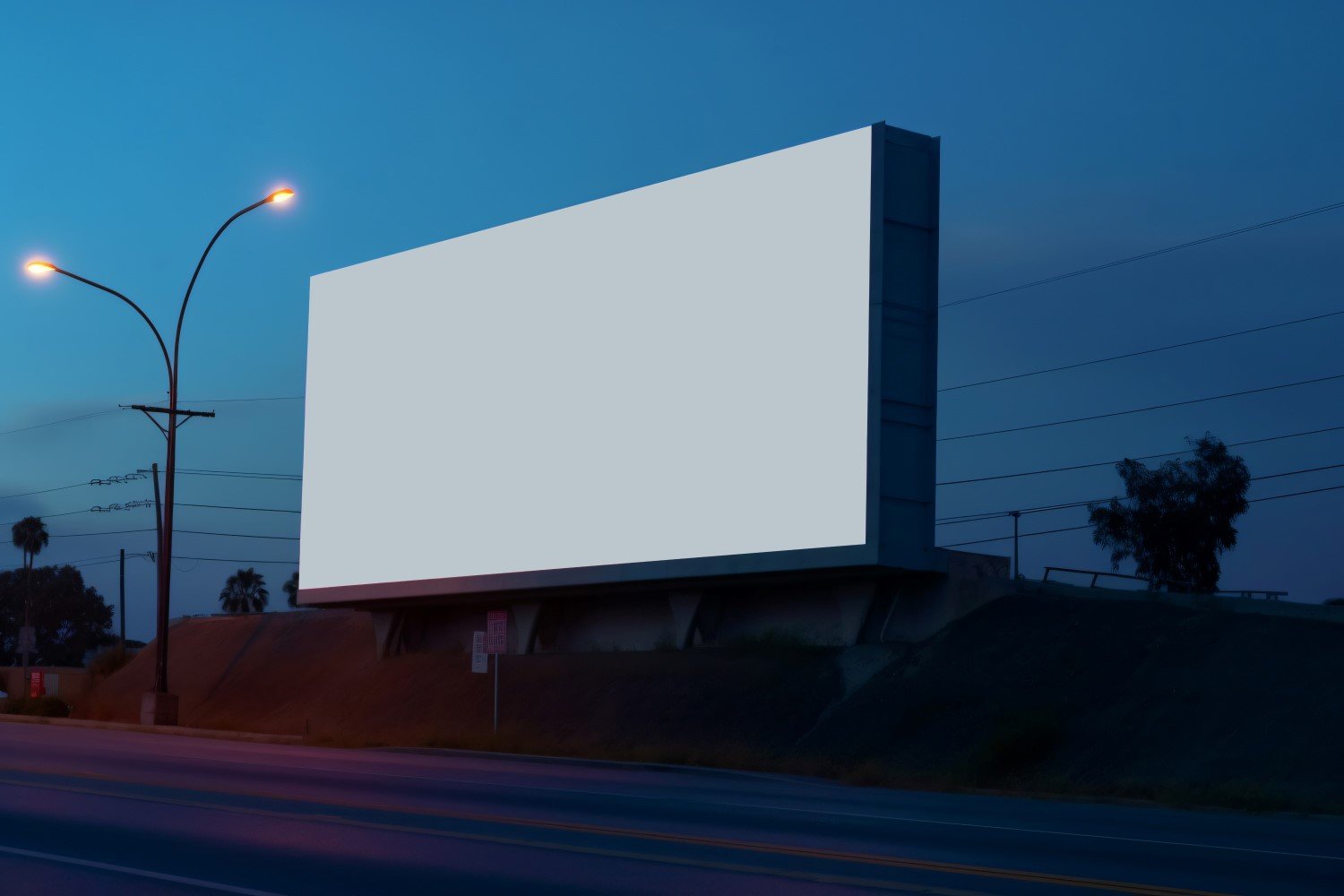 Roadside Billboard Advertisement Mockup 92