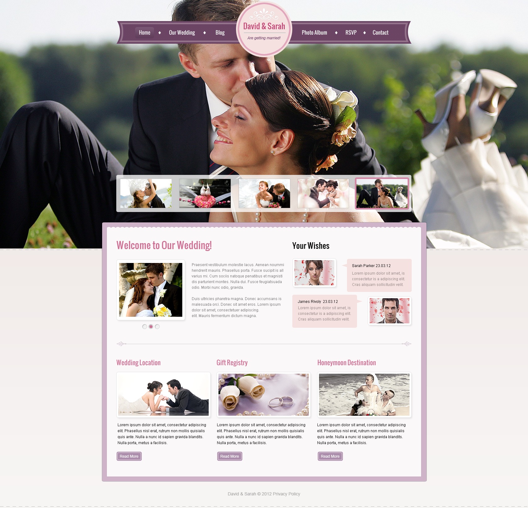 Wedding Website Template