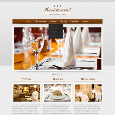 Cafe Food Responsive Website Templates 41288