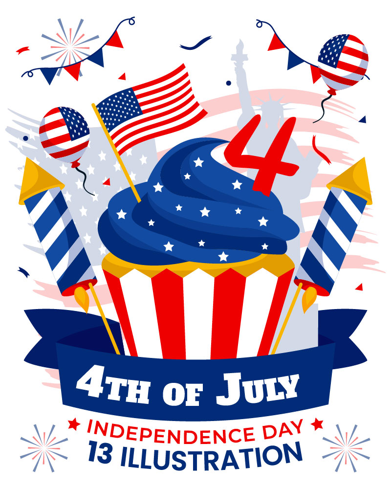 4th of July Independence Day Illustration