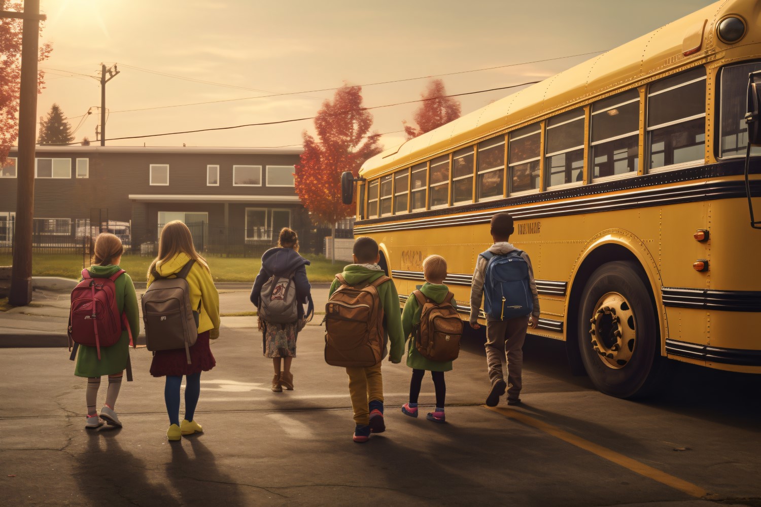 School Rush Kids, Backpacks, and Bus Rides 23