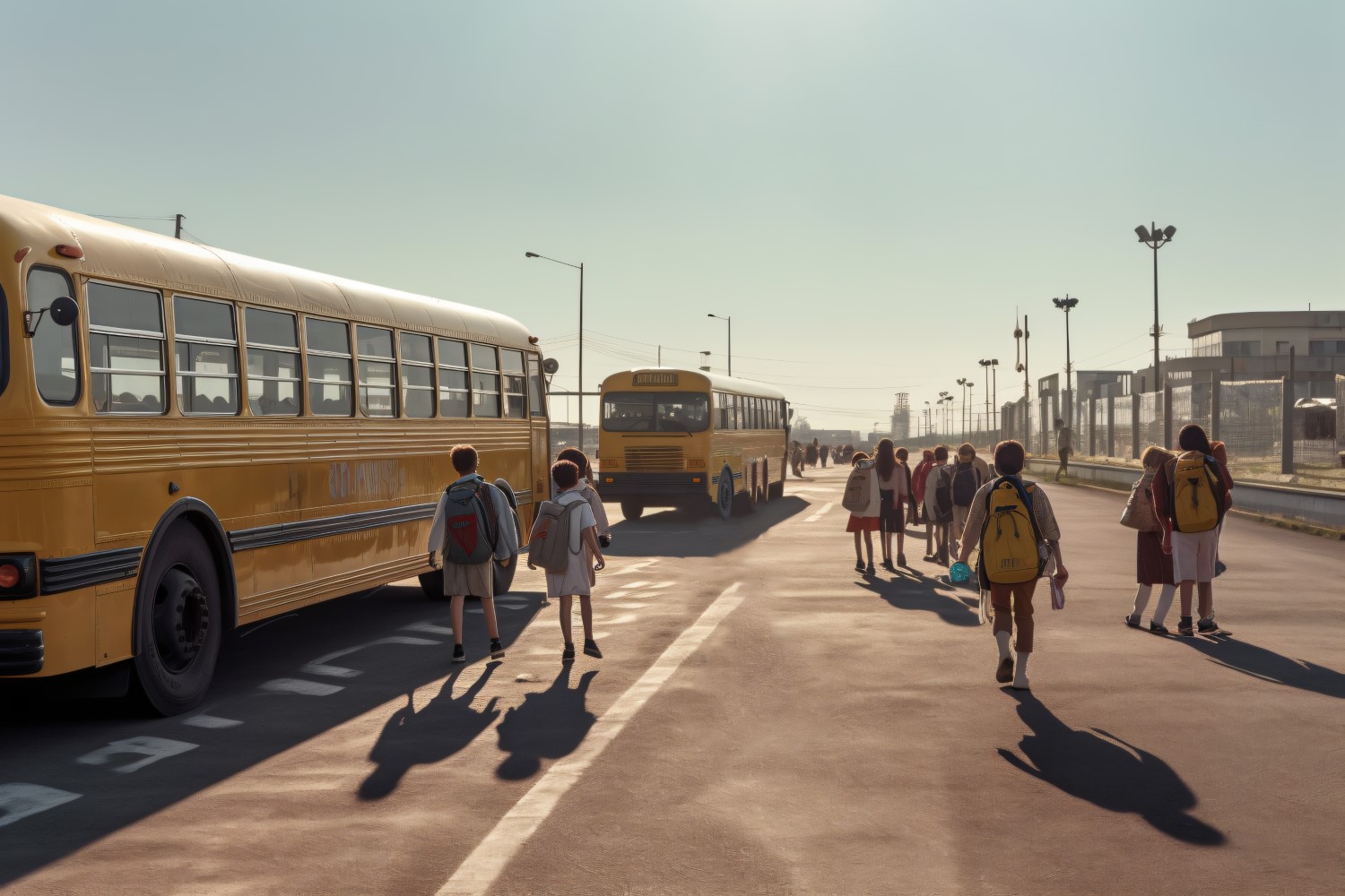 School Rush Kids, Backpacks, and Bus Rides 30