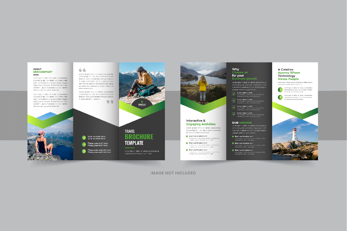 Travel trifold brochure or Travel agency trifold brochure design