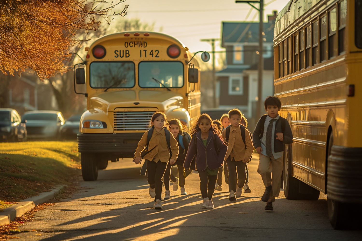 School Rush Kids, Backpacks, and Bus Rides77