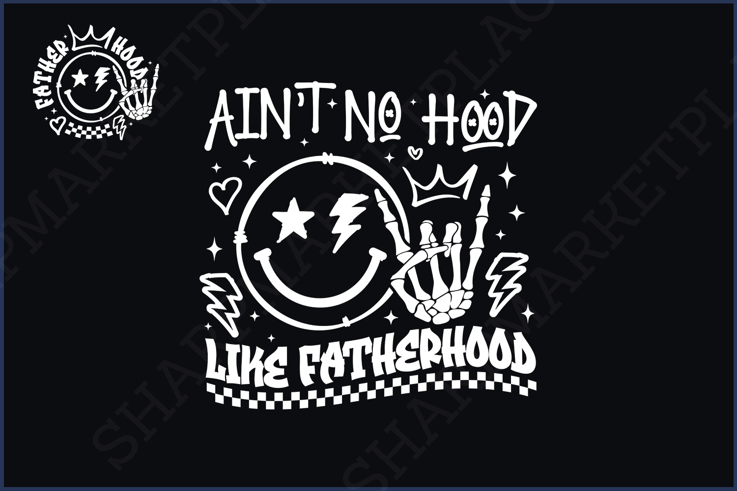 Ain't No Hood Like Fatherhood SVG, Fathers Day PNG, Funny Dad Svg, Dad Shirt Png, Retro