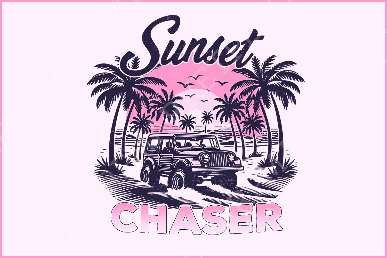 Sunset Chaser PNG, Summer Vibes, Retro Summer, Trendy Summer PNG, Beach Vibes, Beach PNG, Aesthetic