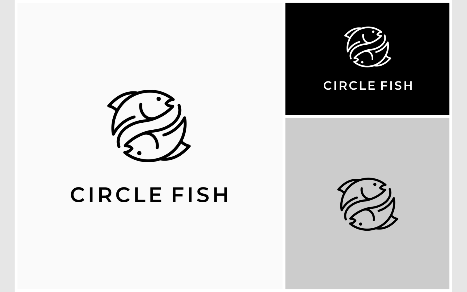 Circle Fish Symmetry Logo