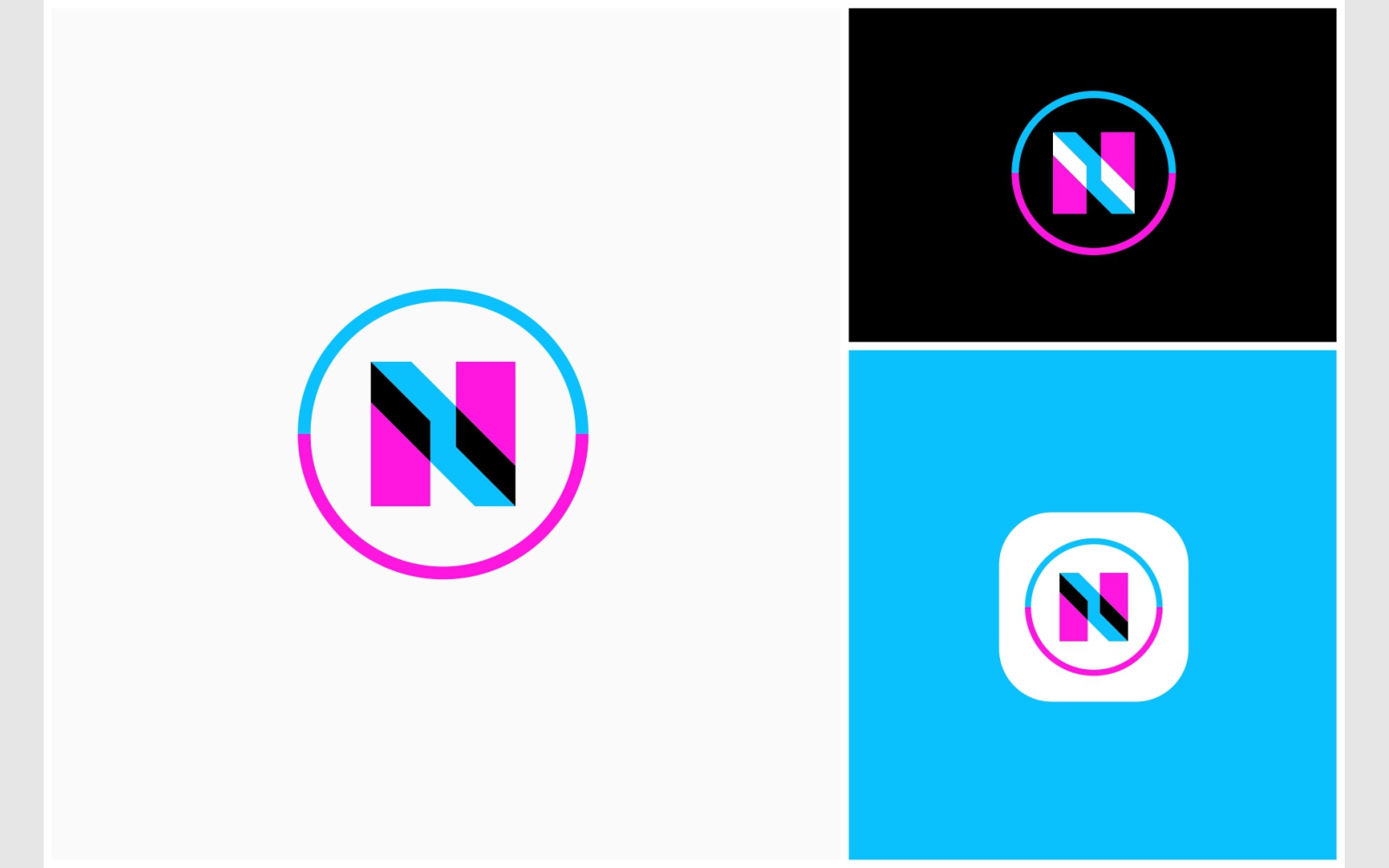 Letter N Overlap Color Logo