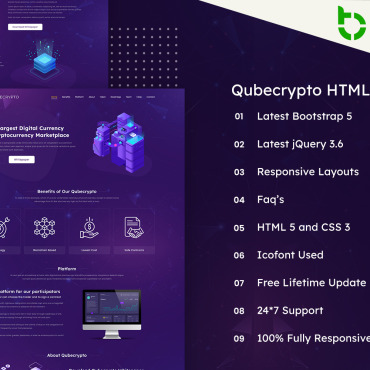 Crypto Trading Landing Page Templates 413058