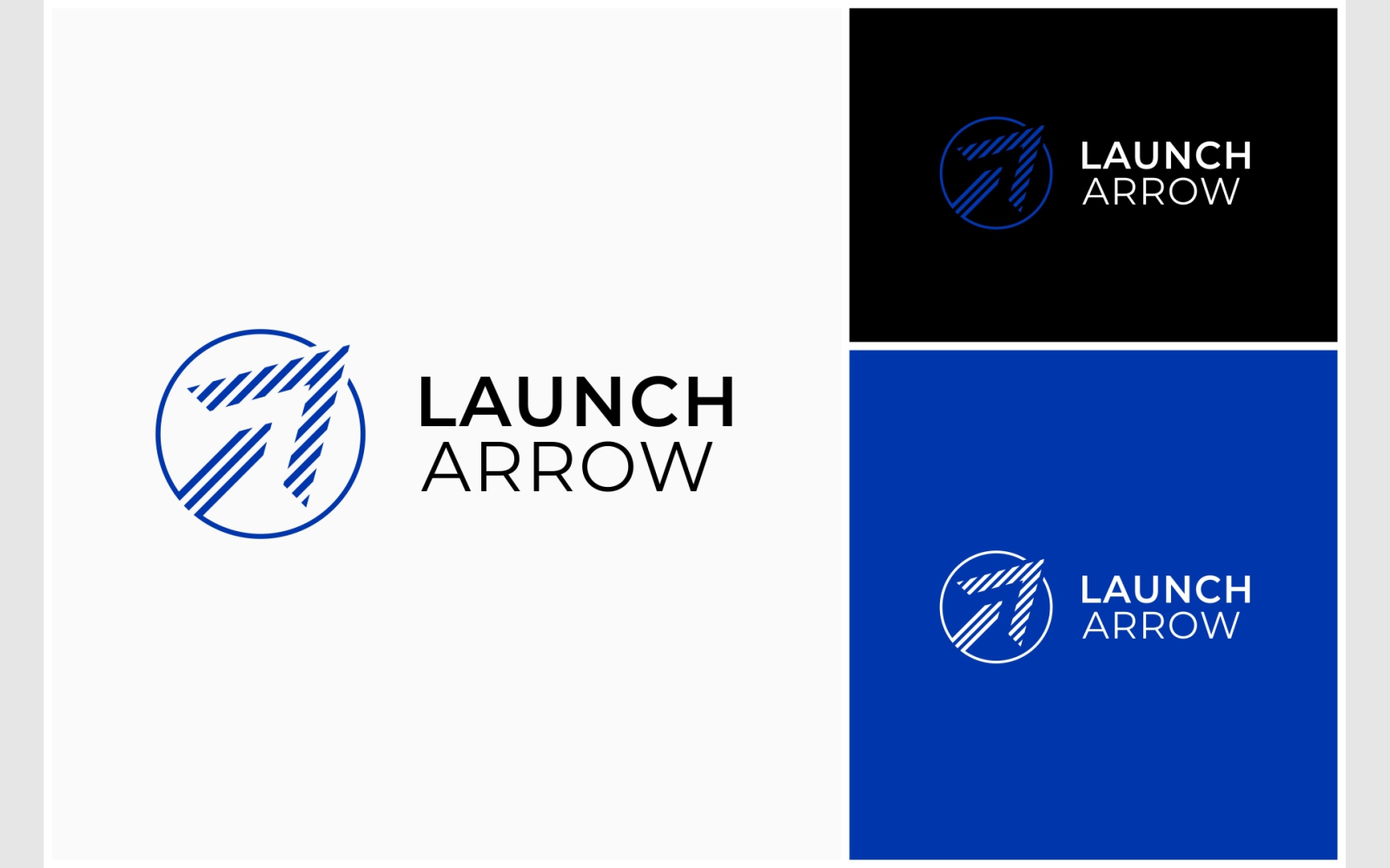 Launch Arrow Abstract Circle Logo