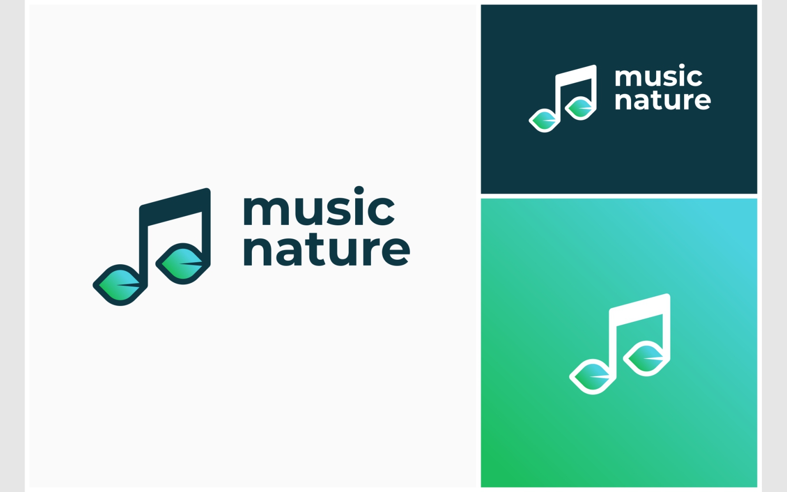 Music Nature Musical Leaf Logo