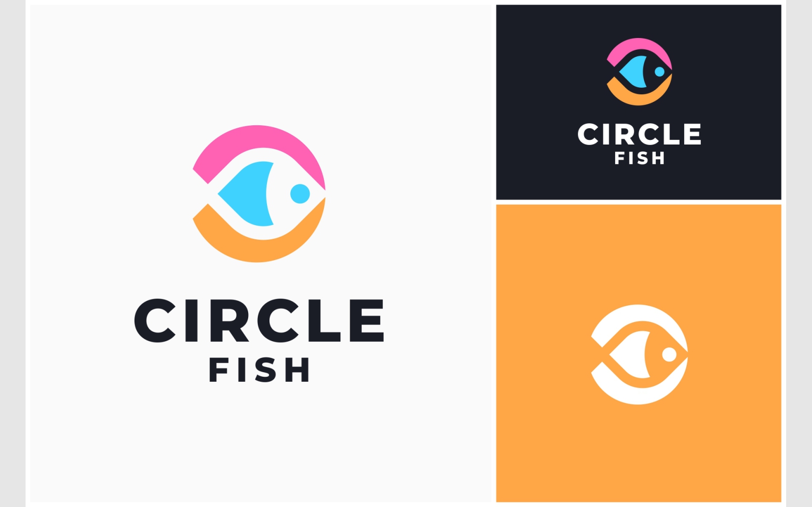 Fish Circle Simple Modern Logo