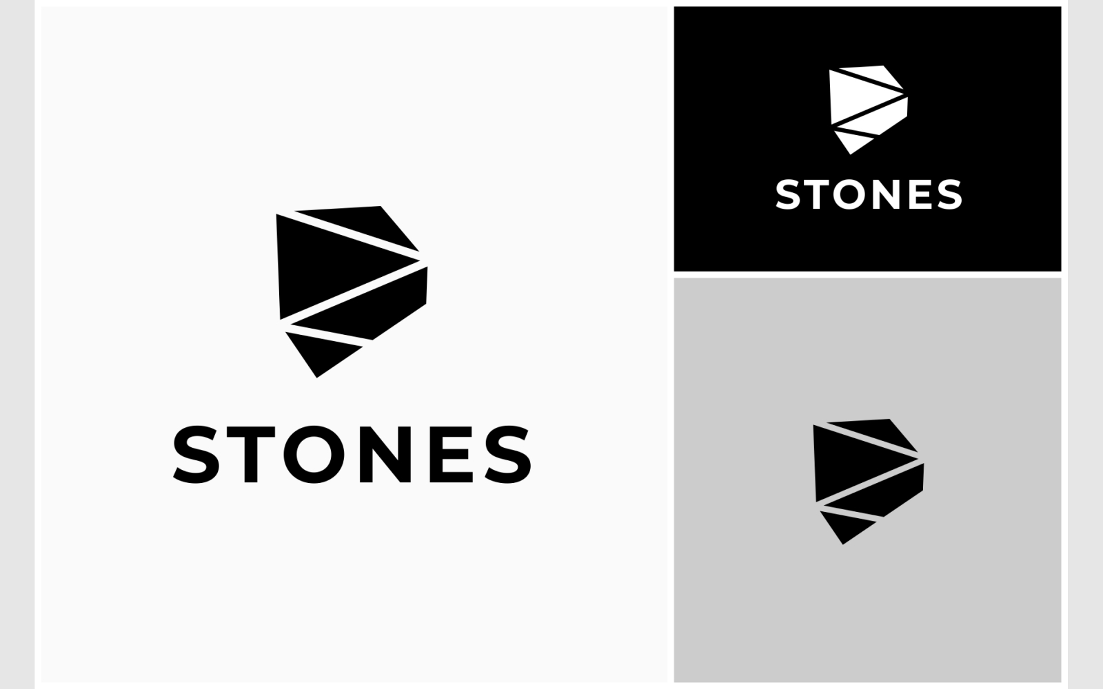 Stone Rock Geometric Simple Logo