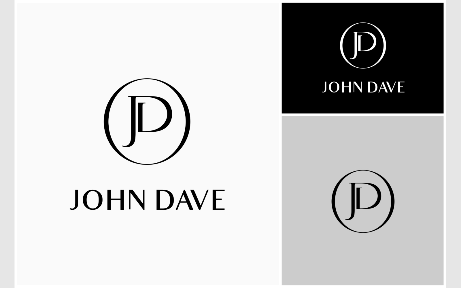 Letter J D Initials Elegant Logo