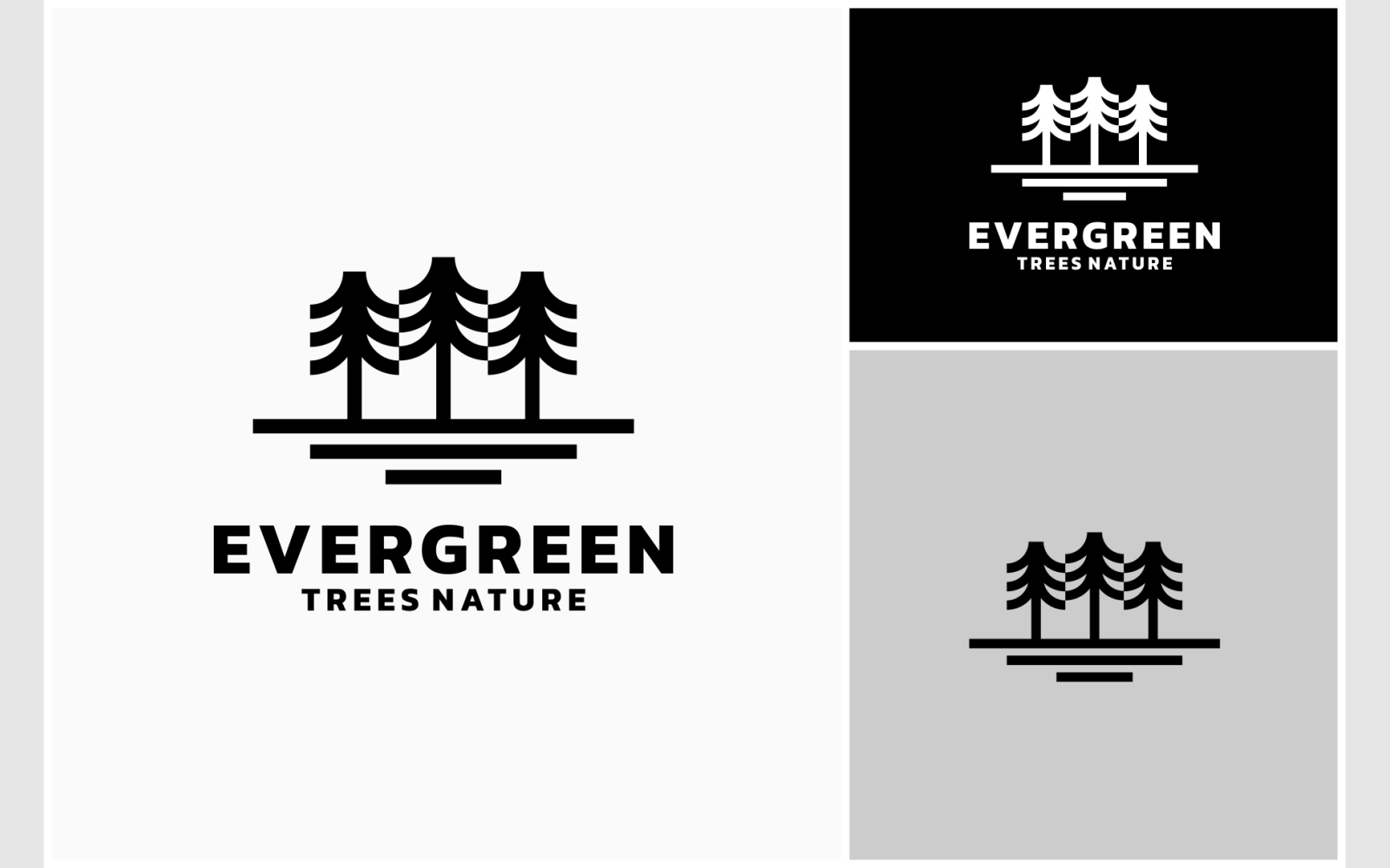 Pine Tree Evergreen Simple Logo