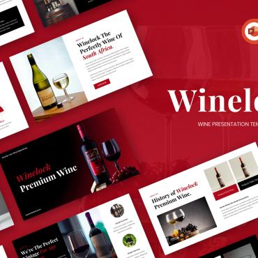 Winery Winetesting PowerPoint Templates 413400