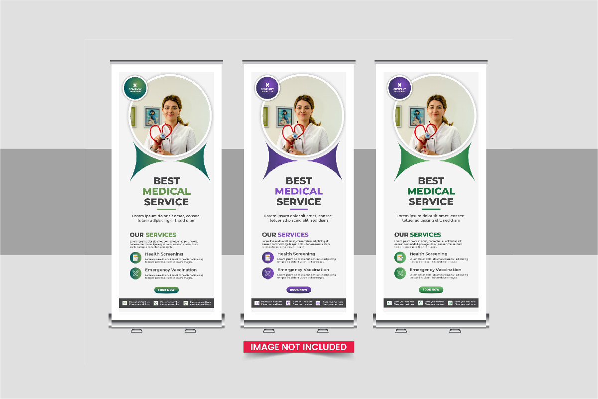 Medical Clinic Roll Up Banner or healthcare roll up banner