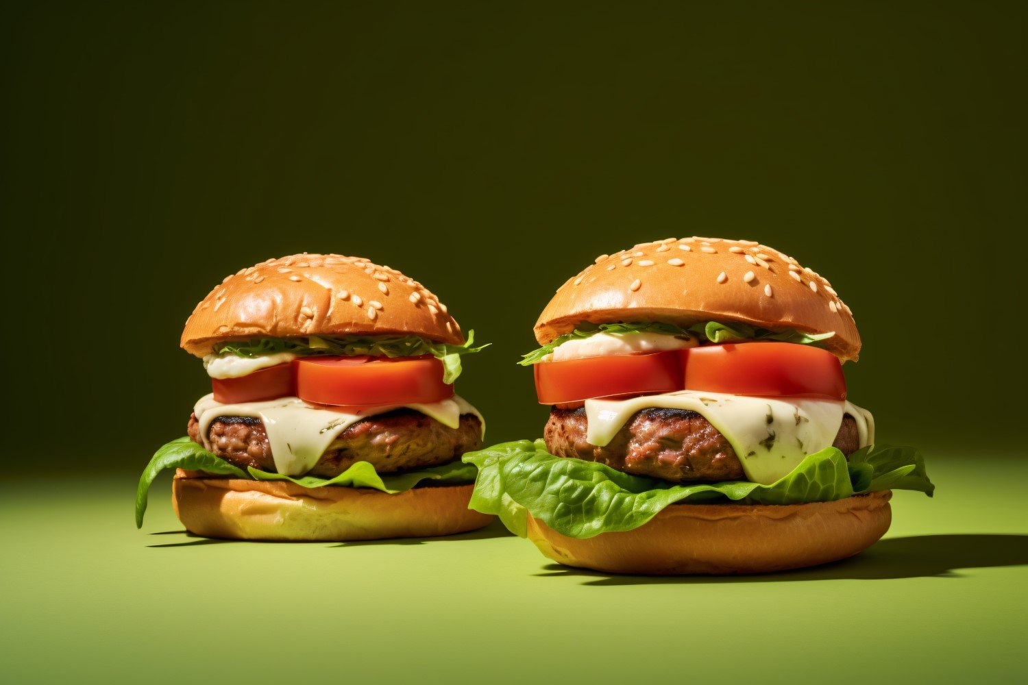 Two beef Burger with salmon cream cheese 11