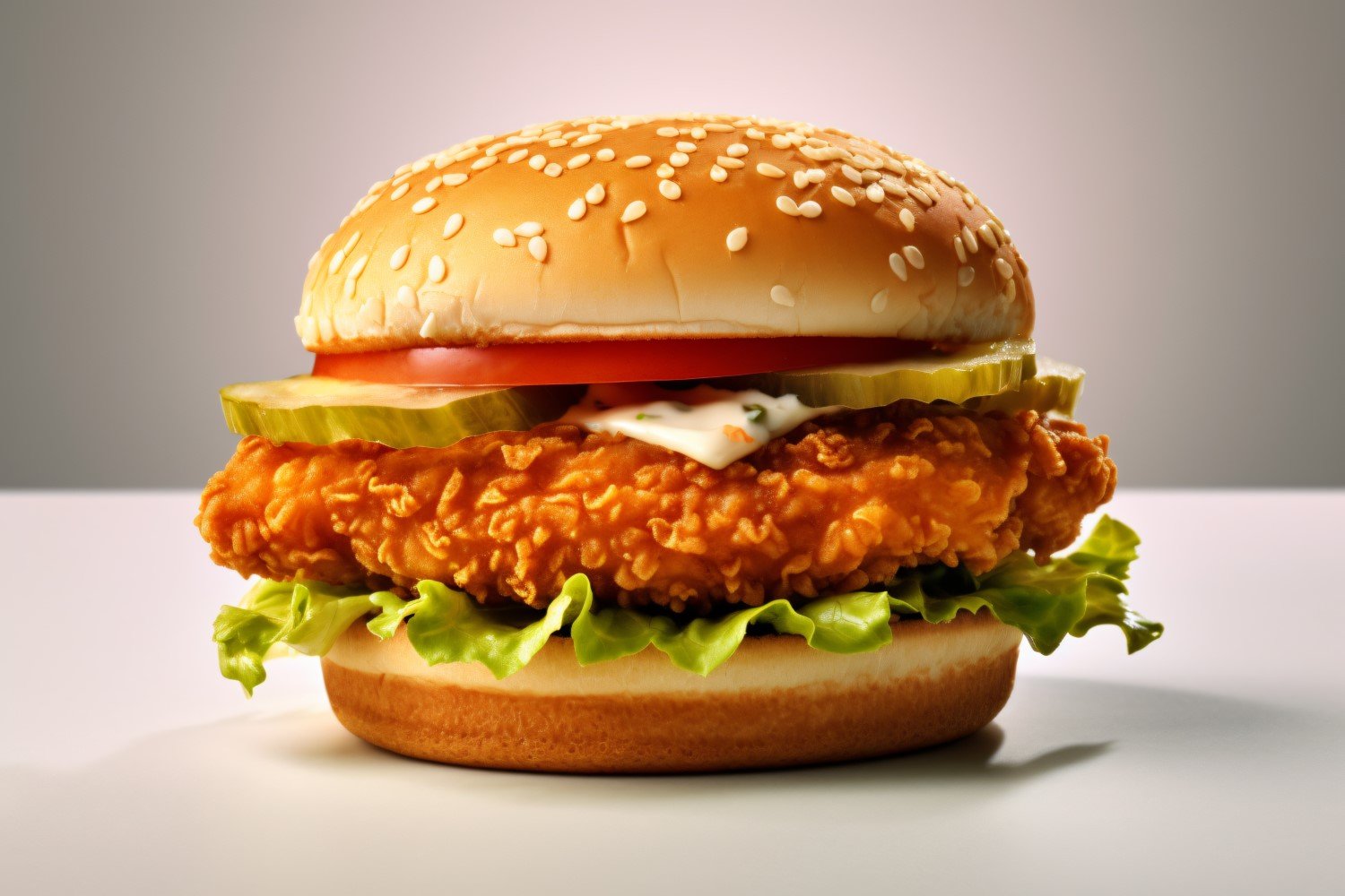 Chicken zinger broast burger with potato 39