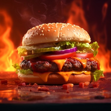 Burger Grilled Illustrations Templates 413572