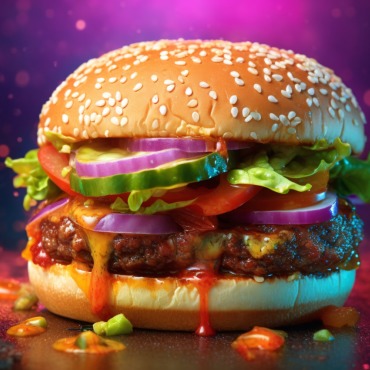 Burger Grilled Illustrations Templates 413575