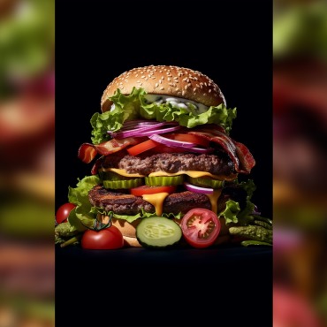 Burger Grilled Illustrations Templates 413592