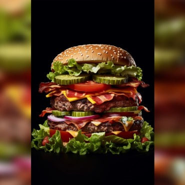 Burger Grilled Illustrations Templates 413594