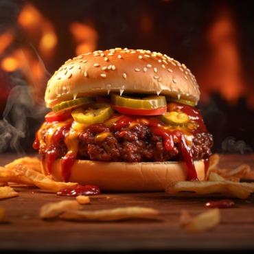 Burger Grilled Illustrations Templates 413630