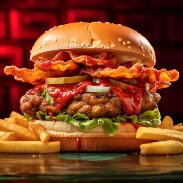 Burger Grilled Illustrations Templates 413635