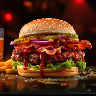 Burger Grilled Illustrations Templates 413636