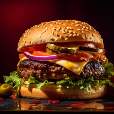Burger Grilled Illustrations Templates 413645