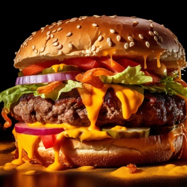 Burger Grilled Illustrations Templates 413654