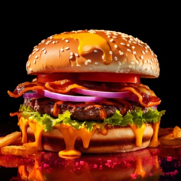Burger Grilled Illustrations Templates 413655